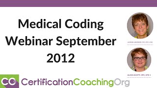 Medical Coding Webinar — September 2012