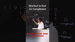 shortcut to find 2's compliment #coding #binarynumbers #algo #math #mathtrick #binary  #gateexam