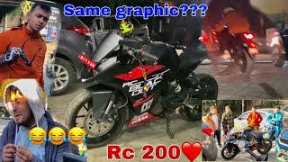 Same but new graphics ❤️| ramailo kta haru😂|3N stickers #rc200 #yamahar3 #yamahafz25 #yamahafz150