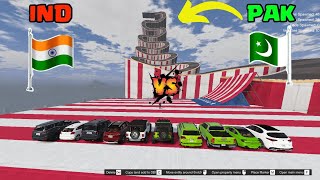 GTA 5 :  INDIAN CARS VS PAKISTAN CARS 🔥 CURVED ROAD CLIMB CHALLENGE