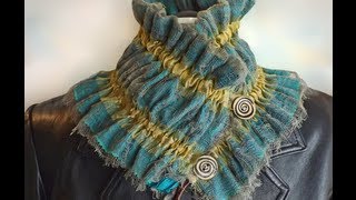 Homemade Elegant Neck Wrap. Cachecol Fácil DIY.