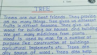 Essay on tree in English || write Paragraph a short paragraph on tree  || Tree Essay writing