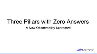 Three Pillars with Zero Answers A New Observability Scorecard