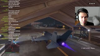 trying to steal a fighter jet from military base in GTA 5 (full version)