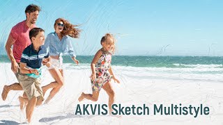 Мультистиль в AKVIS Sketch (рисунок из фотографии)