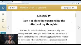 Lesson 19 and Text from A Course in Miracles - ACIM