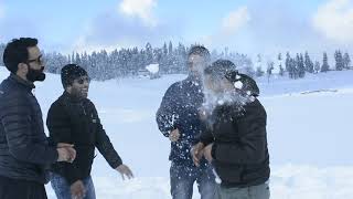 heavy snow falls  in GULMARG KASHMIR