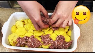 Что приготовить из картошки и фарша? Ну очень вкусное блюдо на обед или ужин!!!