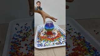 Tower of Colorful Plastic Perler Beads Oddly Satisfying 💫📿#shorts #satisfying #viral_video #beads