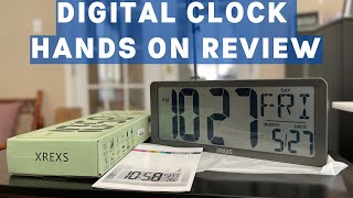 Review of Large Digital Wall Clock with Timer, Date for classrooms, offices, warehouses by XREXS