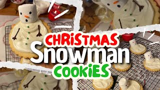 🎄Christmas Melting Snowman Butter Cookies Baking diaries🎄