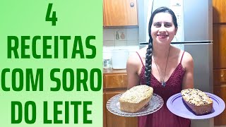 4 RECEITAS COM SORO DO LEITE o que fazer com o soro do leite BOLO DE FRUTAS COM AVEIA pão integral