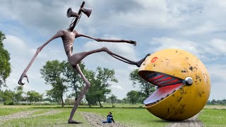 Siren Head Vs Pacman Vs Spiderman In Real Life | Compilation Video!! #spiderman #sirenhead #pacman