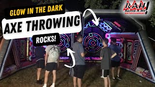 Have You Ever Tried Glow In The Dark Axe Throwing?