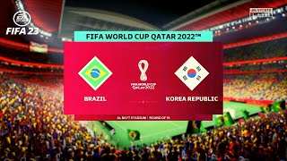 FIFA 23 - Brazil vs South Korea | World Cup Qatar 2022 | Round of 16 | Full Match PS4 Gameplay