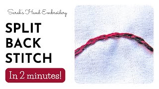 How to do Split Back Stitch