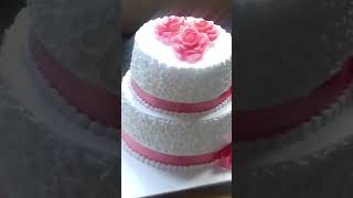 Two tier cake/white forest#cake #cake dezine#cake decoration