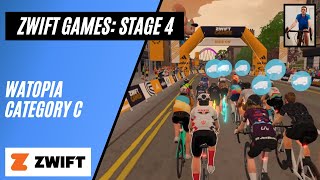 Zwift Games Podium Finish! // Stage 4: Glasgow Crit Circuit // Category C