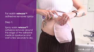 How to use eakin release™ adhesive remover spray and wipes