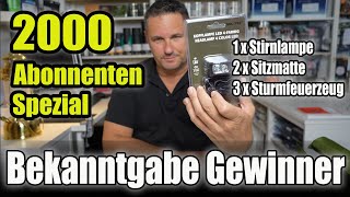 Bekanntgabe der Gewinner zum 2000 Abo Spezial - 1 x Stirnlampe, 2 x Sitzmatte, 3 x Sturmfeuerzeug