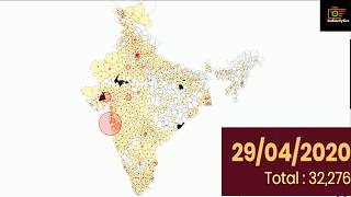 Spread of coronavirus on india map : Visualized