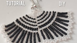 DIY seedbeads fringe earrings #diy #seedbeads  #fringe #tassels