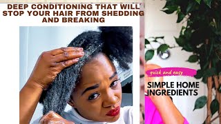 How to deep condition your hair at home to ❌️ shedding | mayonnaise & avocado hair mask| DIY