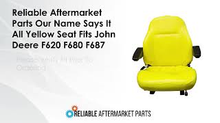 Replacement Yellow Seat w/Armrests Fits John Deere Z810A Z850A Z910A Z925A Z960A