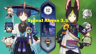 Wanderer Double Pyro & Tighnari Aggravate | Spiral Abyss 3.5 Floor 12 (9*) | Genshin Impact