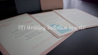 DIY Wedding Invitation Inserts | Wedding Planning