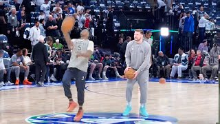 Luka Doncic vs Anthony Edwards Trick Shots Buttle