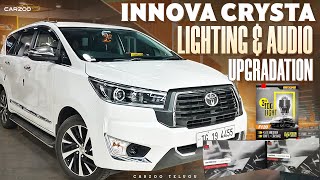 CRYSTA MODIFIED||LIGHTING AND AUDIO UPGRADATION || CARZOO HYDERABAD