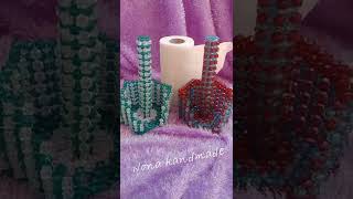 Kitchen towel holder from beads