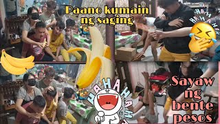 Paano kumain ng saging at ang sayaw ng bente pesos