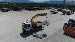 Mercedes ACTROS with Hyva Crane for universal transportation