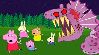 Zombie Apocalypse, Snake Giant Zombies attack Peppa in the forest🧟 ♀️ | Peppa Pig Funny Animation