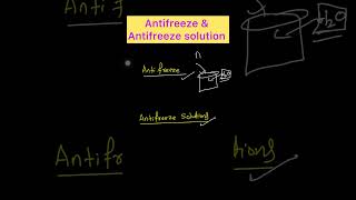 Antifreeze and antifreeze solution| Chemistry Catalyst |#shorts