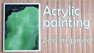 Zen inspired acrylic painting - Easy tutorial for beginners - Waterdrops