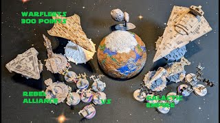 Sunday OPR Warfleets game, 300 Points Rebel Alliance VS Galactic Empire