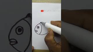 how to draw easy fish