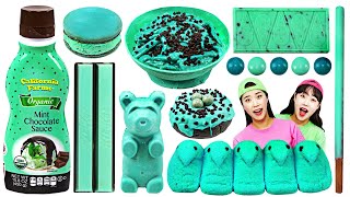 Mint Chocolate dessert Mukbang Challenge by yomi yami