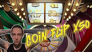 НЕ ПОЙМАЛ В CRAZY TIME COIN FLIP X50