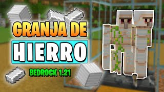 GRANJA DE HIERRO FACIL (Lee comentario fijado) para Minecraft Bedrock 1.21