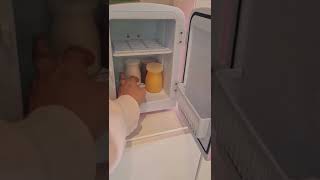 Restocking my toddler's Mini fridge & Snack station | How we Montessori at home #shorts #asmr