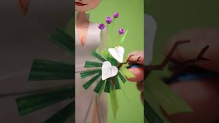 Making a Paper Bouquet 🪻 #diy #papercraft #shorts #animation