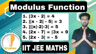 Modulus Function (Absolute Value function)| Class 11 | Modulus Inequality  |JEE Maths  PK SIR IITBHU