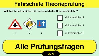 🚘 Führerschein Theorieprüfung 🚗 Alle Prüfungsfragen Juni 🎓📚 Teil 1