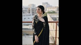 #Black saree  🖤#Ladies love