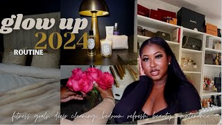 GLOW UP ROUTINE 2024 | FITNESS ROUTINE, DEEP CLEANING, BEAUTY MAINTENANCE, BEDROOM REFRESH +