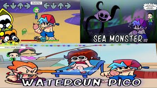 They added Skid & Pump, Pico and Sea Monster|Friday Night Funkin': Summer Vacations V2 (Update)